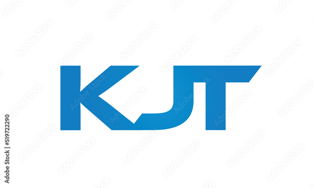 Connected KJT Letters logo Design Linked Chain logo Concept Connected KJT Letters logo Design Linked Chain logo Concept