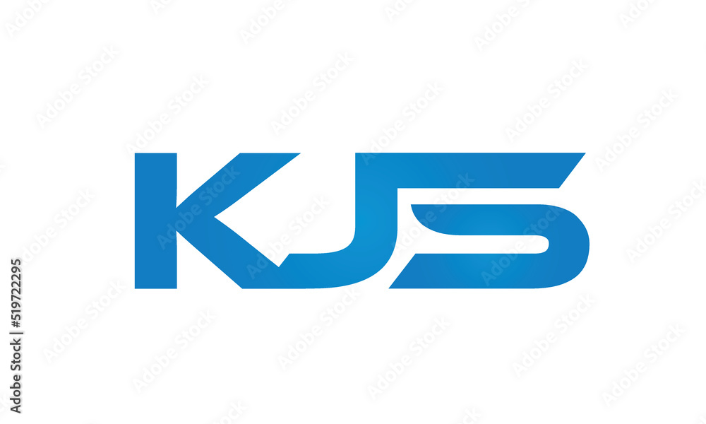 Connected KJS Letters logo Design Linked Chain logo Concept Connected KJS Letters logo Design Linked Chain logo Concept
