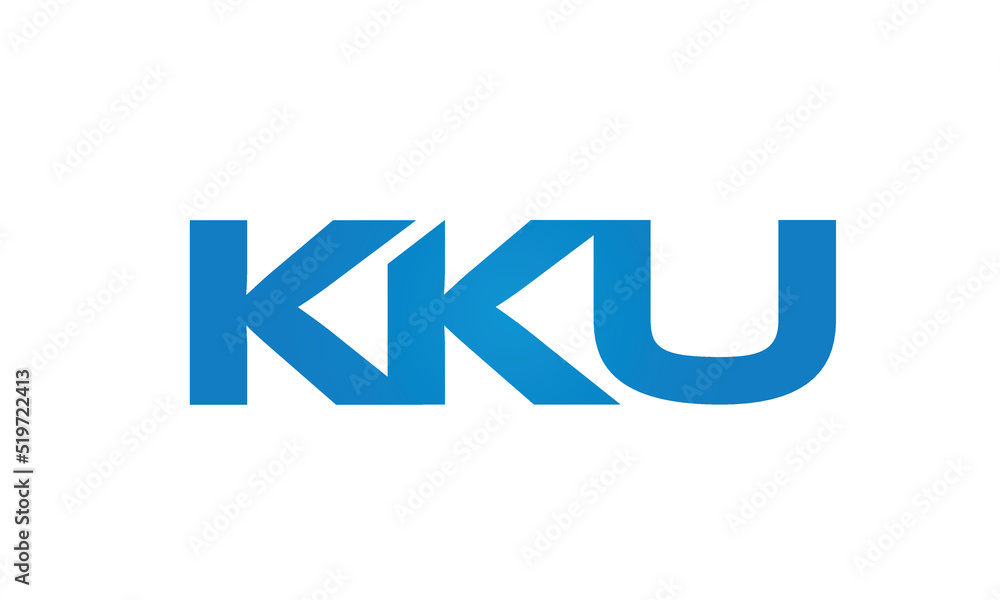 Connected KKU Letters logo Design Linked Chain logo Concept Connected KKU Letters logo Design Linked Chain logo Concept