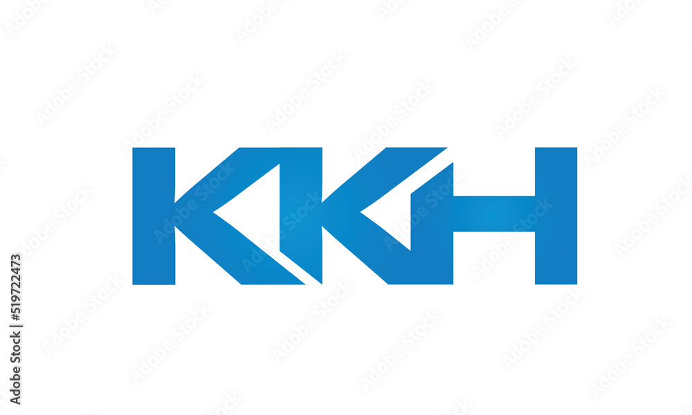 Connected KKH Letters logo Design Linked Chain logo Concept Connected KKH Letters logo Design Linked Chain logo Concept