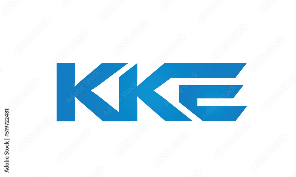 Connected KKE Letters logo Design Linked Chain logo Concept Connected KKE Letters logo Design Linked Chain logo Concept