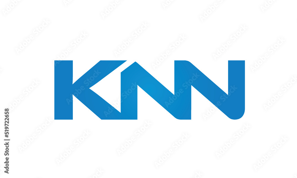 Connected KNN Letters logo Design Linked Chain logo Concept Connected KNN Letters logo Design Linked Chain logo Concept