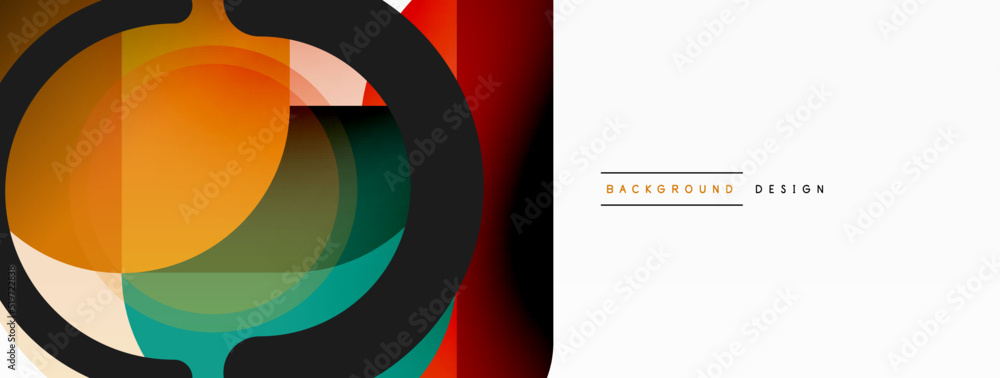 Fototapeta premium Geometrical minimal wallpaper. Geometric shapes. Vector illustration for wallpaper banner background or landing page