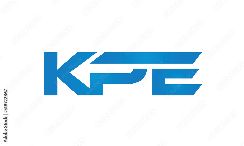 Connected KPE Letters logo Design Linked Chain logo Concept Connected KPE Letters logo Design Linked Chain logo Concept