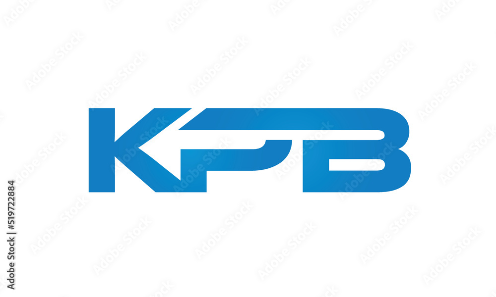 Connected KPB Letters logo Design Linked Chain logo Concept Connected KPB Letters logo Design Linked Chain logo Concept