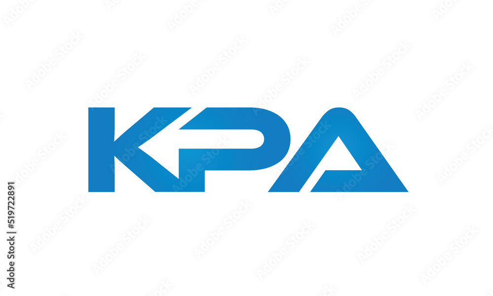 Connected KPA Letters logo Design Linked Chain logo Concept Connected KPA Letters logo Design Linked Chain logo Concept