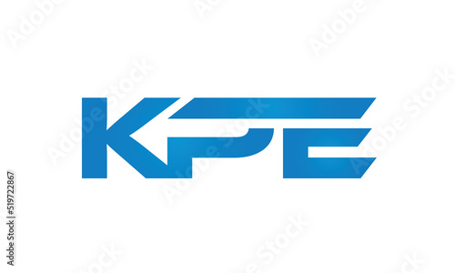Connected KPE Letters logo Design Linked Chain logo Concept