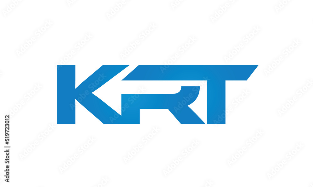Connected KRT Letters logo Design Linked Chain logo Concept Connected KRT Letters logo Design Linked Chain logo Concept