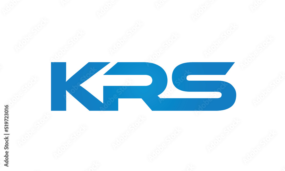 Connected KRS Letters logo Design Linked Chain logo Concept Connected KRS Letters logo Design Linked Chain logo Concept