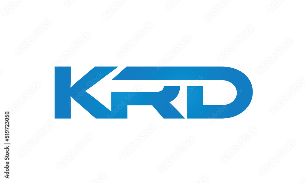 Connected KRD Letters logo Design Linked Chain logo Concept Connected KRD Letters logo Design Linked Chain logo Concept