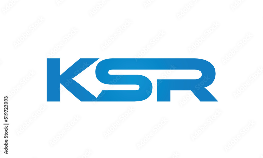 Connected KSR Letters logo Design Linked Chain logo Concept Connected KSR Letters logo Design Linked Chain logo Concept