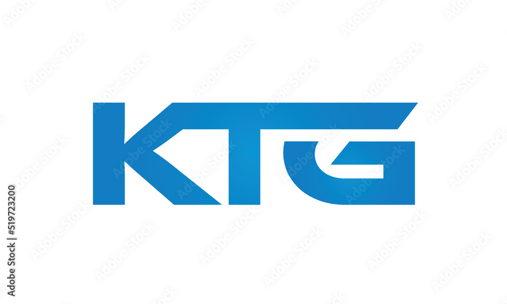 Connected KTG Letters logo Design Linked Chain logo Concept Connected KTG Letters logo Design Linked Chain logo Concept