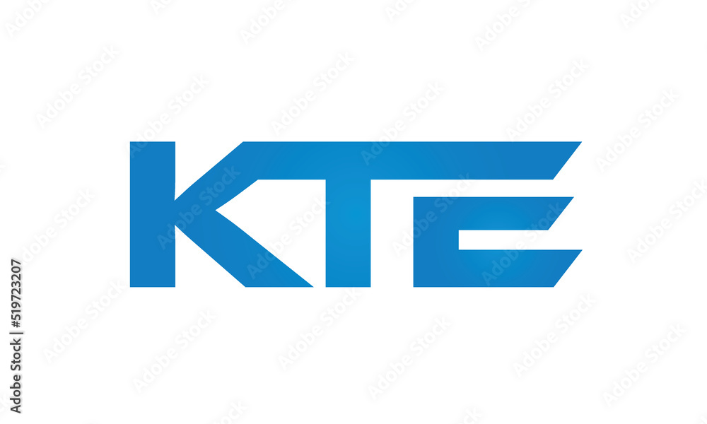 Connected KTE Letters logo Design Linked Chain logo Concept Connected KTE Letters logo Design Linked Chain logo Concept