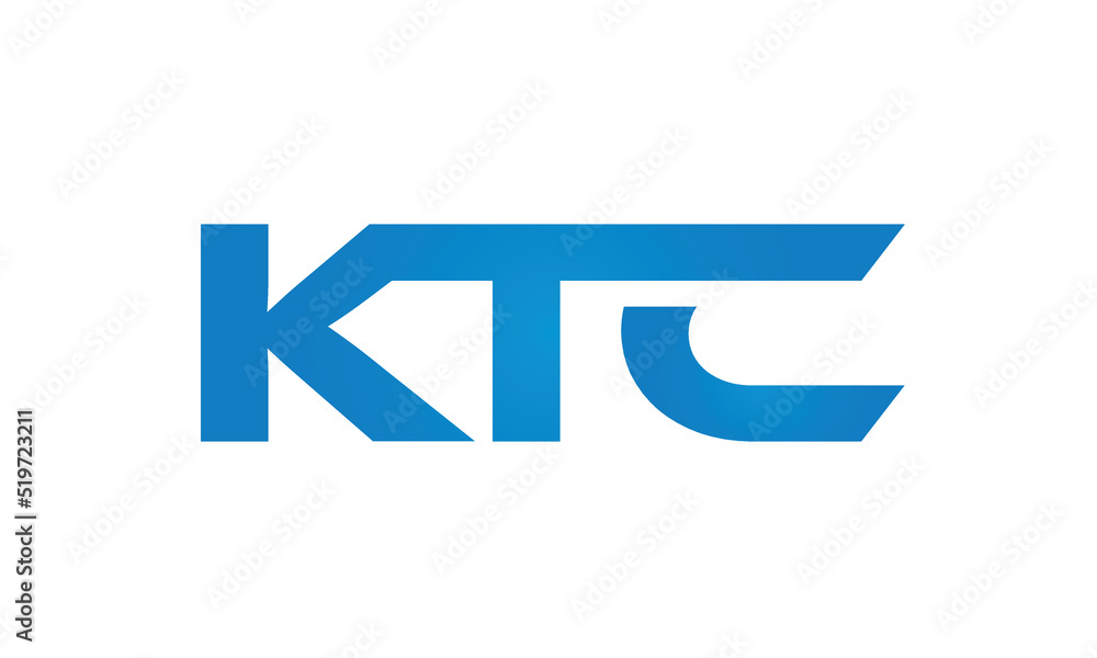 Connected KTC Letters logo Design Linked Chain logo Concept Connected KTC Letters logo Design Linked Chain logo Concept