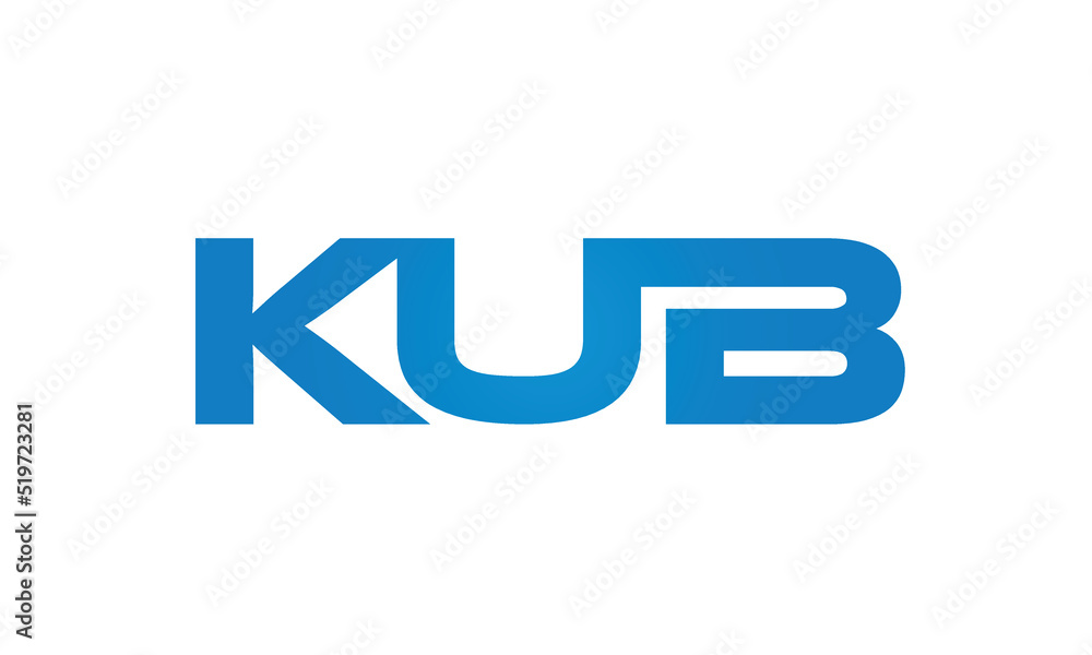 Connected KUB Letters logo Design Linked Chain logo Concept Connected KUB Letters logo Design Linked Chain logo Concept
