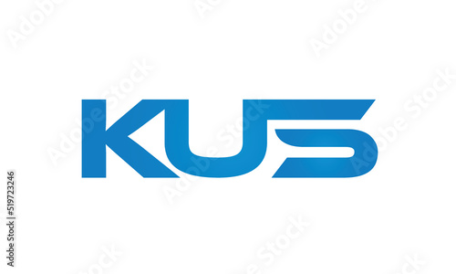 Connected KUS Letters logo Design Linked Chain logo Concept