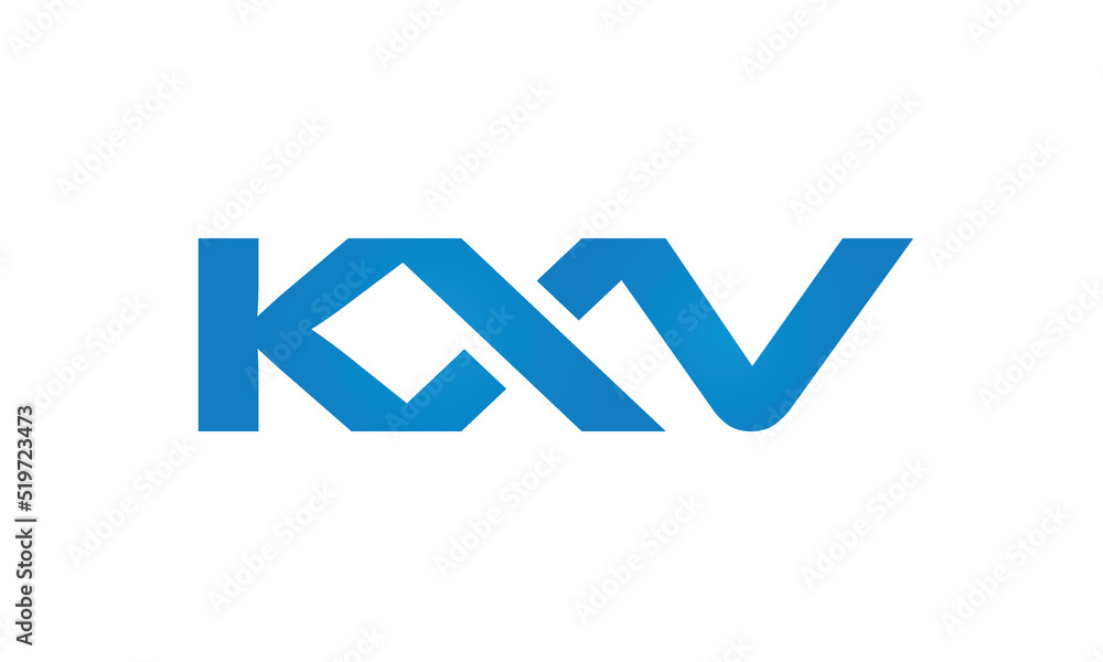 Connected KXV Letters logo Design Linked Chain logo Concept Connected KXV Letters logo Design Linked Chain logo Concept