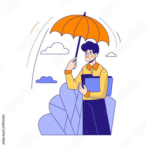 Man using document insurance