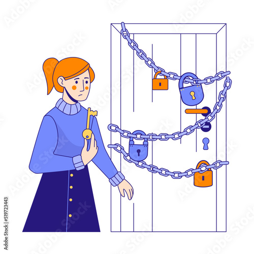 Woman unable to unlock door due to incorrect key