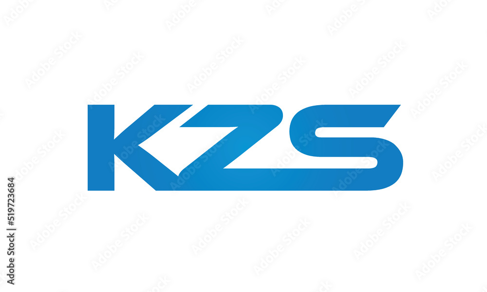 Connected KZS Letters logo Design Linked Chain logo Concept Connected KZS Letters logo Design Linked Chain logo Concept