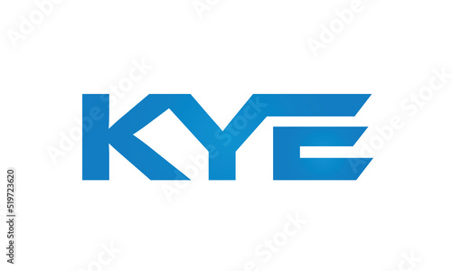 Connected KYE Letters logo Design Linked Chain logo Concept 