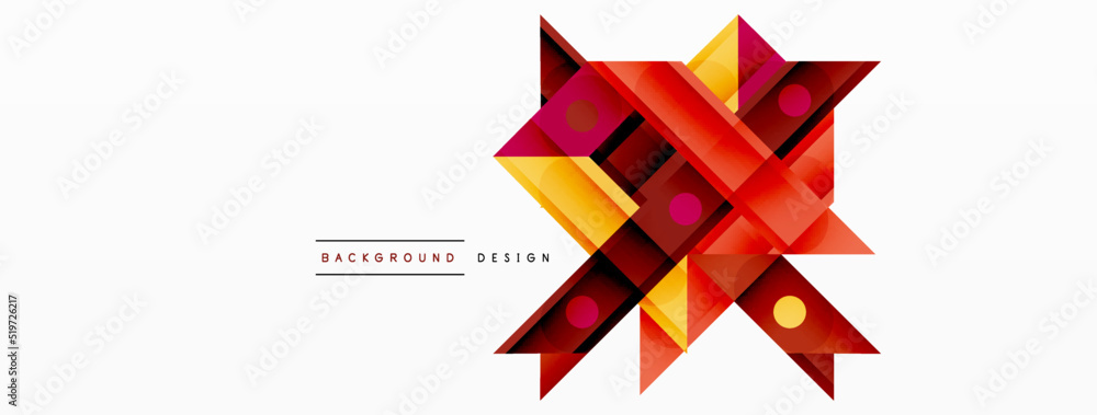 Bright colorful straight lines geometric abstract background. Trendy overlapping lines composition for wallpaper, banner, background or landing