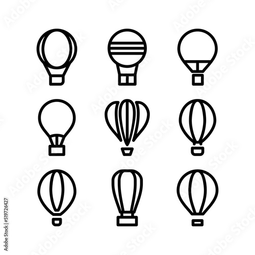 hot air balloon icon or logo isolated sign symbol vector illustration - high quality black style vector icons 