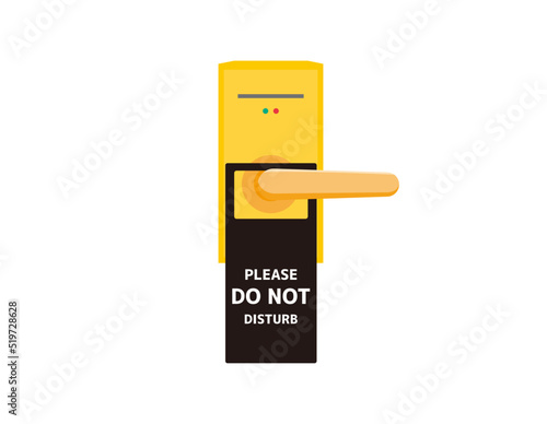 ホテルのドアプレート　Do Not Disturb　ベクターイラスト