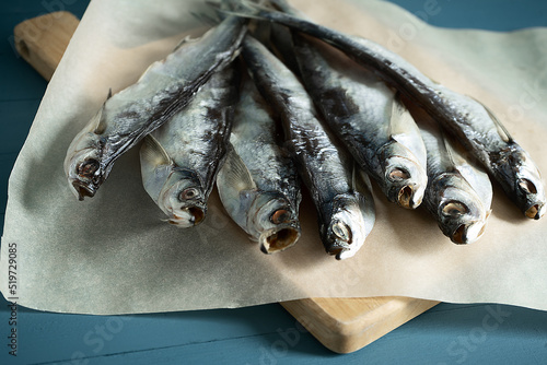 Wall Mural dried fish in paper packaging