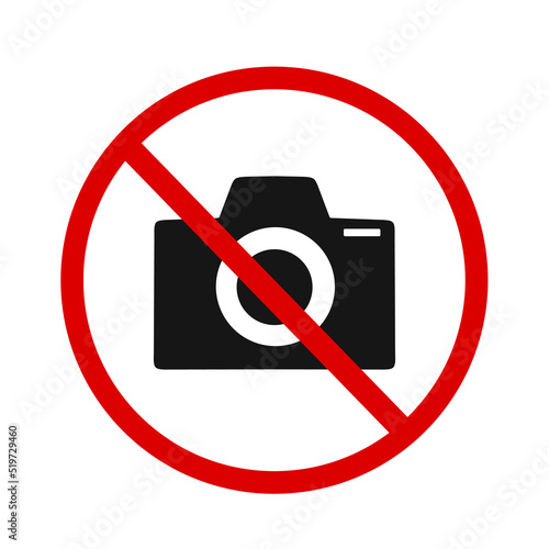 no photography sign with simple design