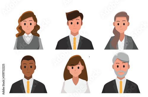 Business People avatar set ,Vector illustration cartoon character.