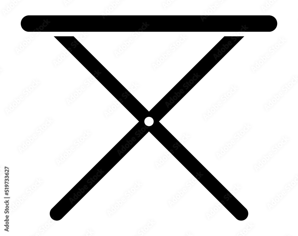 Flat icon of the folding table