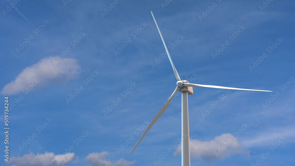 Wind mills rotating by the force of the wind and generating renewable energy in a green ecologic way to the planet Wind mills rotating by the force of the wind and generating renewable energy in a green ecologic way to the planet