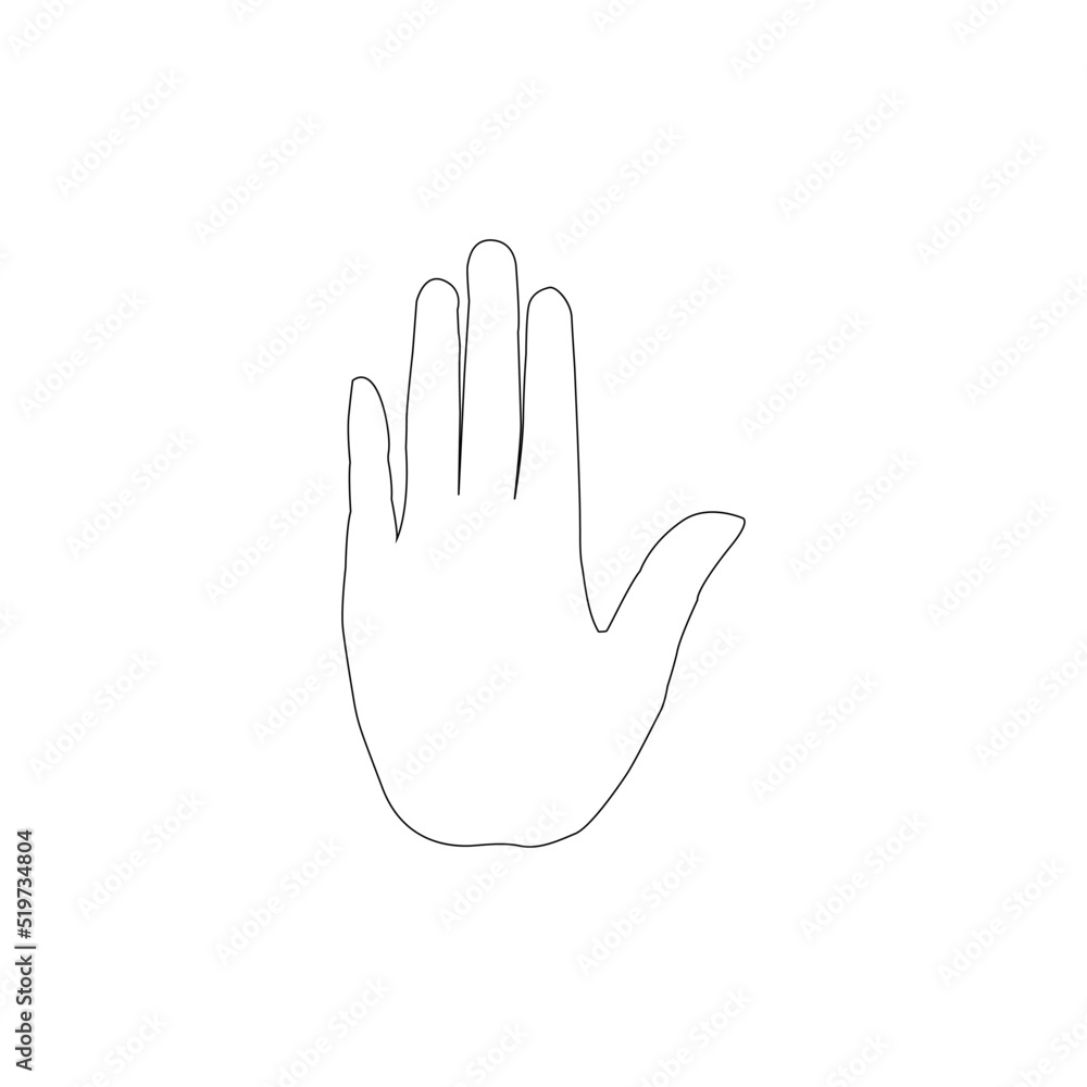 simple hand logo vector template