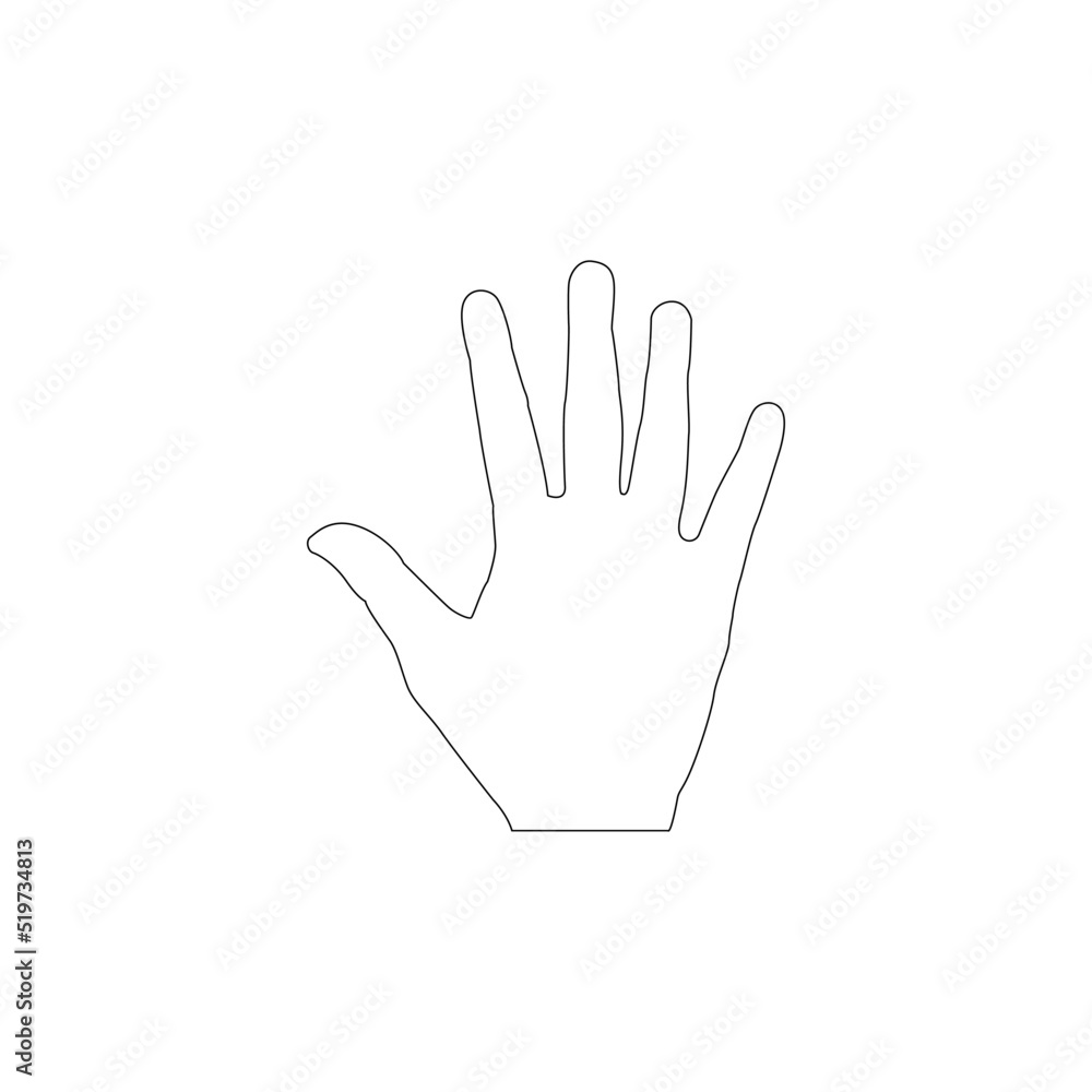 Obraz premium simple hand logo vector template