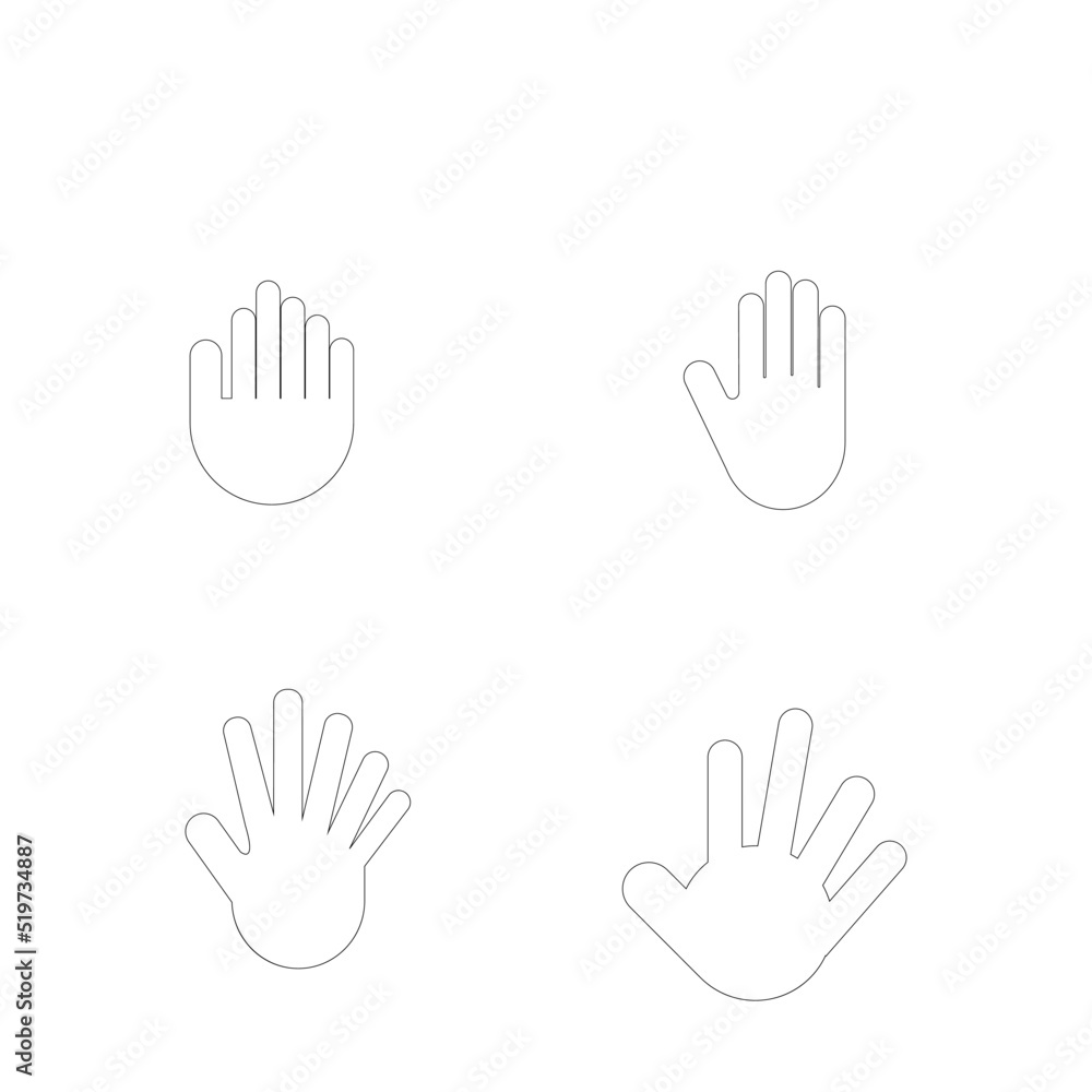 simple hand logo vector template simple hand logo vector template