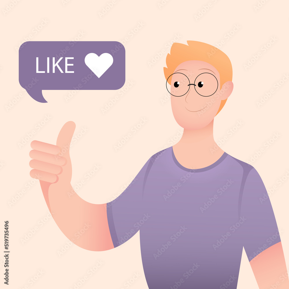 The guy puts his thumb up, a sign of approval. The guy puts his thumb up, a sign of approval.