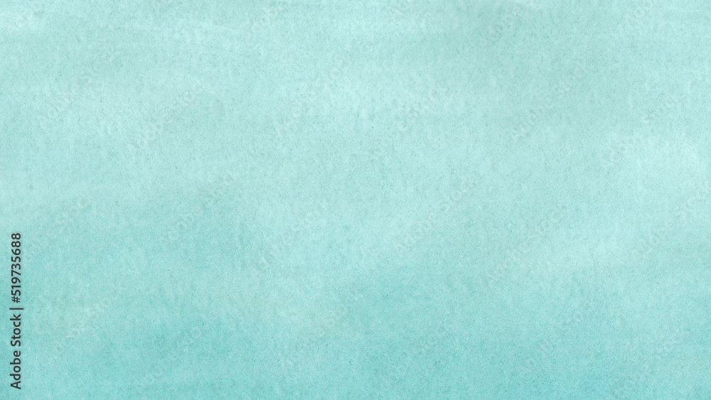 Light blue green abstract pattern. Gradient. Painted watercolor paper texture. Teal color art background with space for design. Light blue green abstract pattern. Gradient. Painted watercolor paper texture. Teal color art background with space for design.