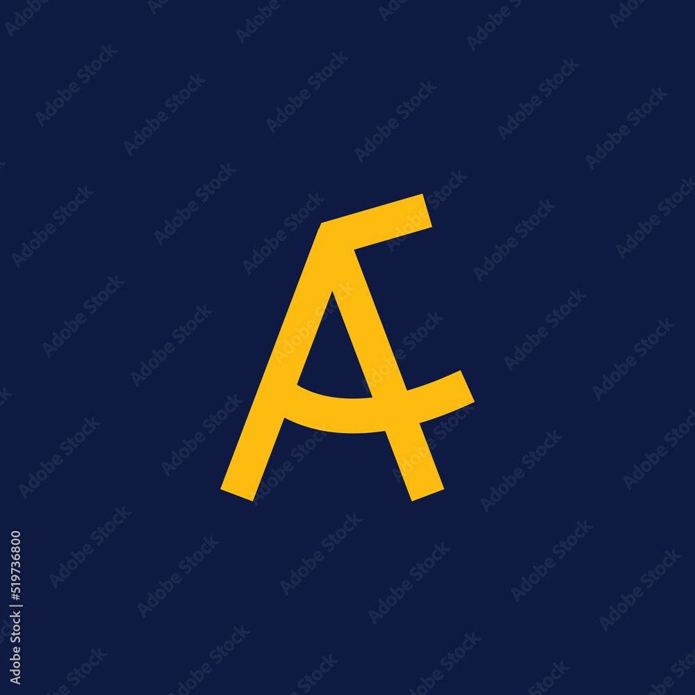 Fototapeta premium AF Initial Letter Logo Design AF Alphabet Monogram Letter Logo Design