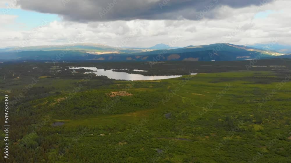 4K Drone Video of Mountains around Otto Lake near Healy, Alaska on Sunny Summer Day 4K Drone Video of Mountains around Otto Lake near Healy, Alaska on Sunny Summer Day