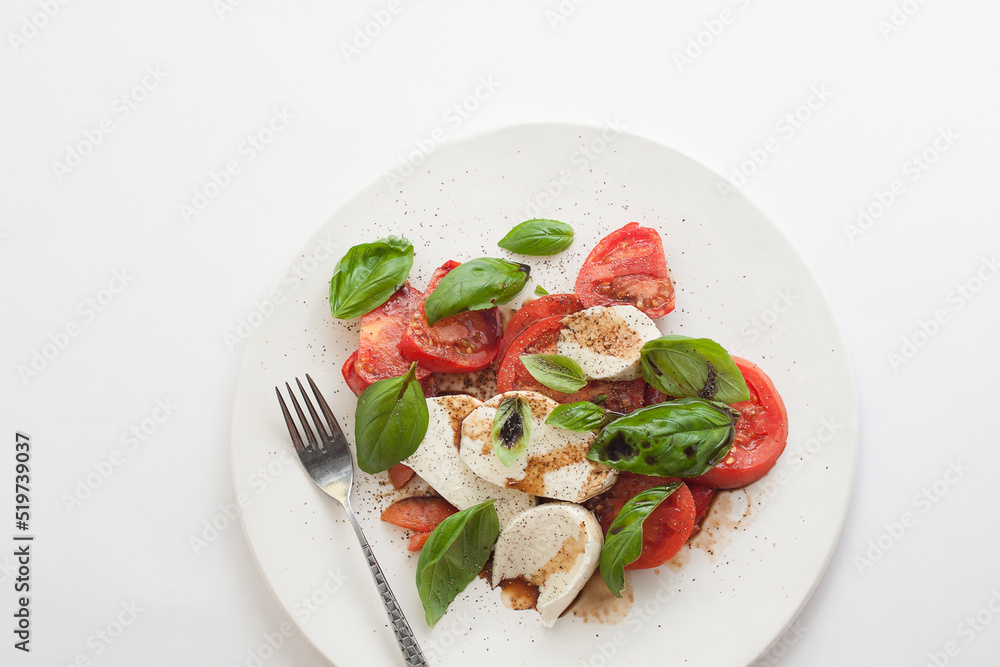 Caprese Salad Fresh Tomato Basil and Mozzarella