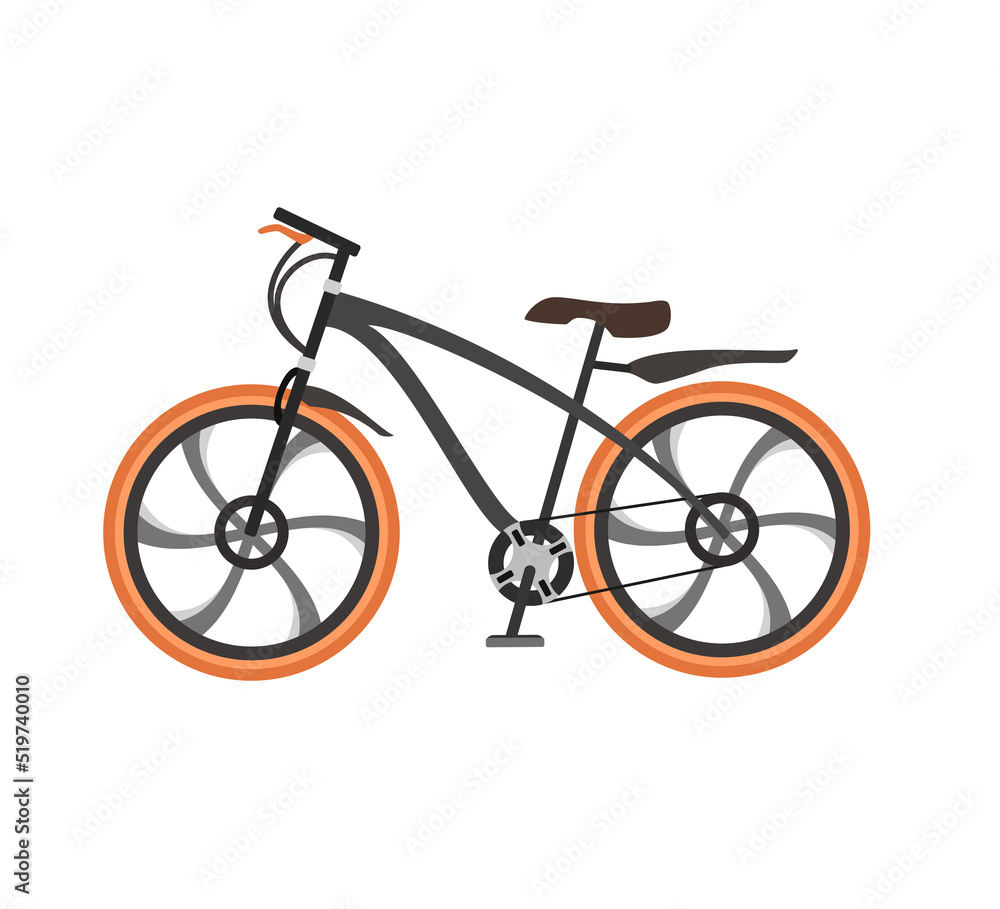 sports bike,  illustration on a white background. The concept of a mountain sports bike in vector