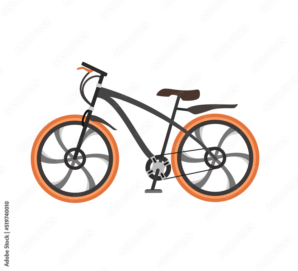 Fototapeta premium sports bike, illustration on a white background. The concept of a mountain sports bike in vector