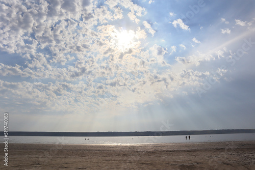 View of Kuyalnik estuary  resort  near Odessa  Ukraine