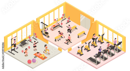 Isometric Gym Fitness Concept