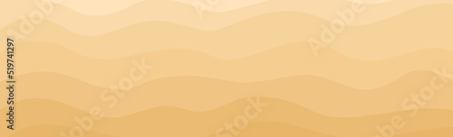 Top view of beach sand background in flat style. Vector illustration