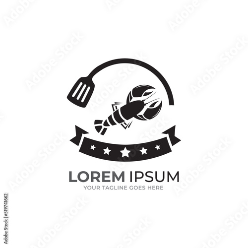 Crayfish Prawn Shrimp Lobster Claw Seafood Logo Design Inspiration