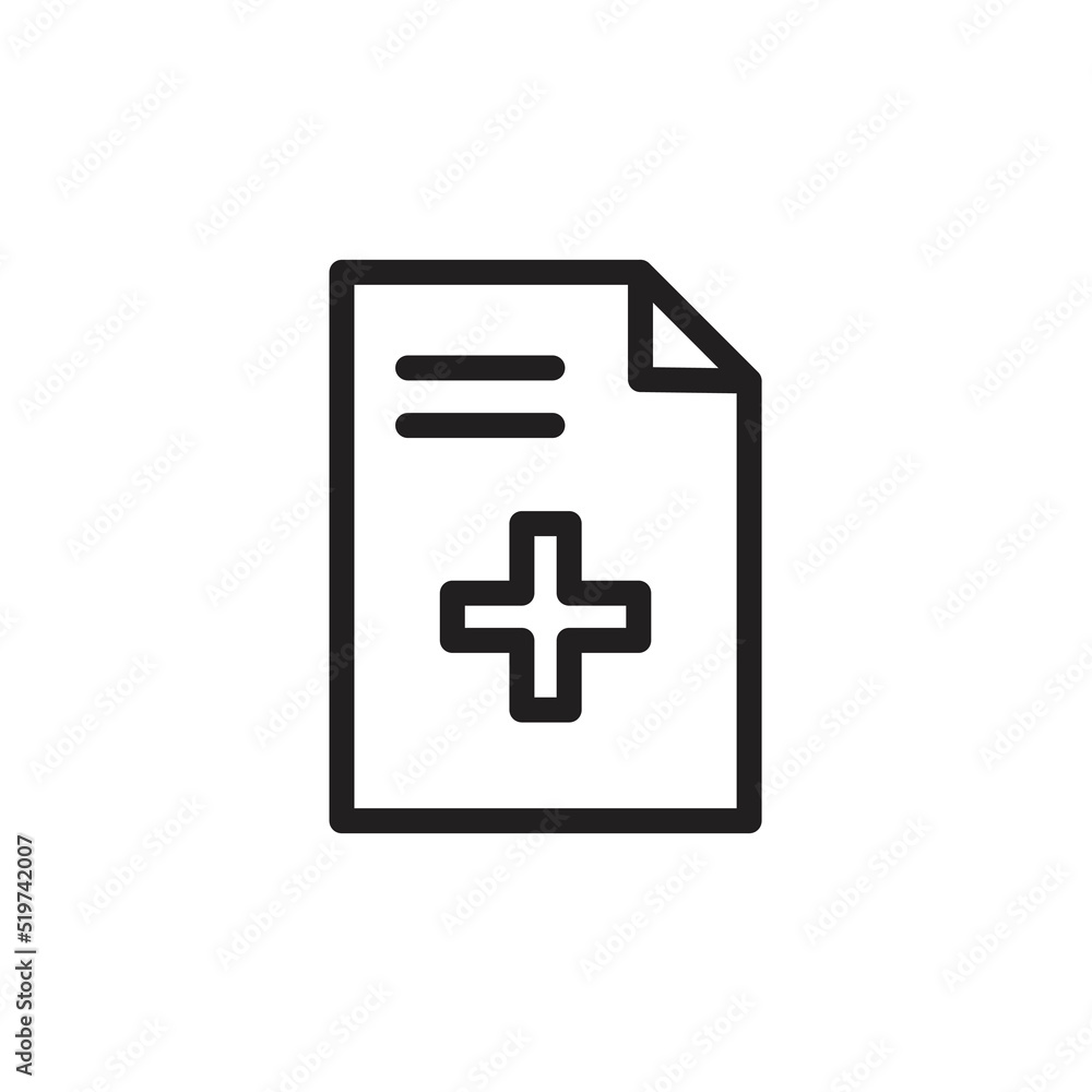 Medical record icon design. vector illustration Medical record icon design. vector illustration