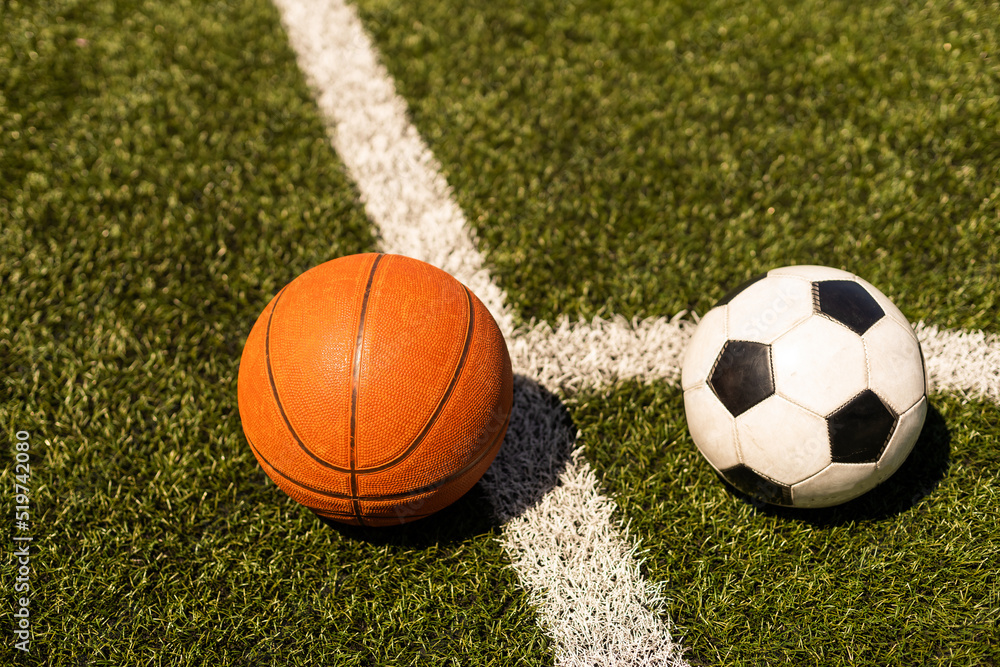 Soccer ball and Basketball ball Soccer ball and Basketball ball
