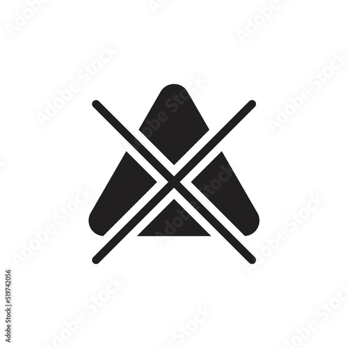 No bleach icon design. vector illustration